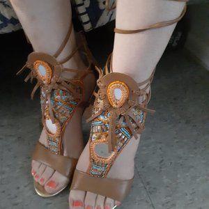 SAM ADELMAN  IVETTE TRIBAL SANDALS  SIZE US  8.5